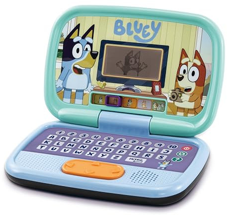 VTech - Ordenador Actividades de Bluey, Ordenador Infantil con Pantalla retroiluminada, 10 Actividades y Juegos educativos, Regalo para niños de 3 a 7 años, Contenido en Español