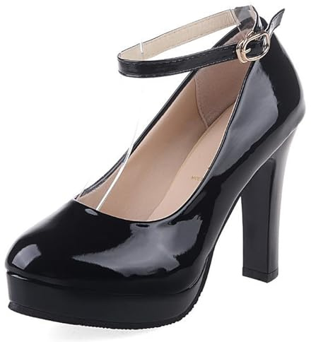 WUIWUIYU Escarpins Femmes Plateformes Chaussures à Talons Hauts -Escarpins Bout Pointu Sexy Talon Aiguille - Mariage Party Dress Chaussures 10CM Heels -Noir 40