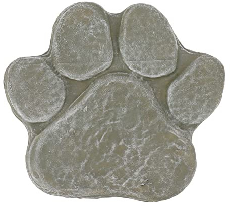 Minnessten för raser, minnessten med hundtassavtryck, gör-det-själv-bokstäver, hundgravmarkör, monument för djur