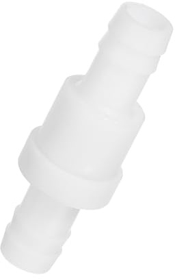 PATIKIL 1/2 tum hullingslang envägs inline-backventil, plast icke retur vattenstopp ozonmotståndsventil för akvarium trädgård bränsle olja luftgas, vit