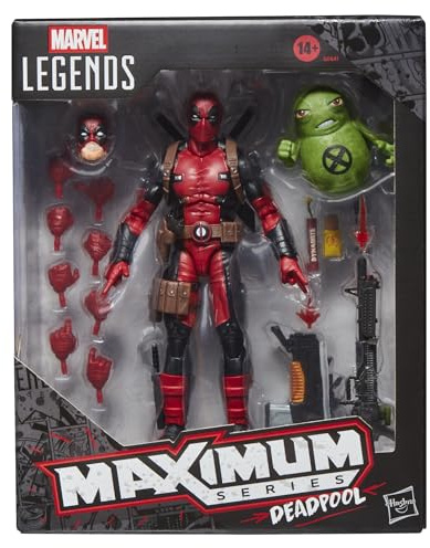 Marvel Legends Maximum Series Deadpool, Deluxe Deadpool Comics Collectible 6-Inch Action Figure with 24 Accessories Including X-Force’s Doop
