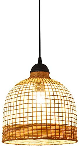 Candelier del sudeste asiático Bamboo Arte Mesh Rejilla de malla Pequeña linterna Ambient Luz Ambient E27 Lámpara de techo colgante Lámpara colgante de la lámpara colgante para sala de estar Café de