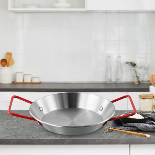 Sartén de mariscos de acero inoxidable de grado profesional para cocinar y servir soluciones