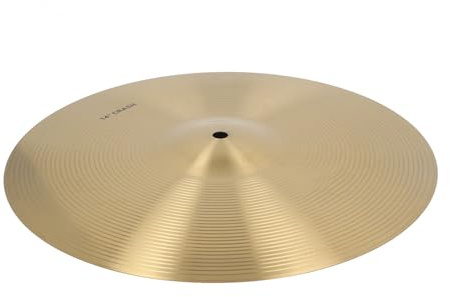 Cryfokt Cymbale Crash, Finition Brillante, Cymbale Batterie Polyvalente pour la Performance (14 pouces)