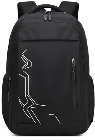 Amythe Cartable École Ados Garçons 10 à 18 ans Imperméable Lycée 28 L, Noir | Collège Grand Imperméable Junior Université Noir Daypack Multi-Poches Spacieux Robuste pour École Voyage Randonnée Loisir