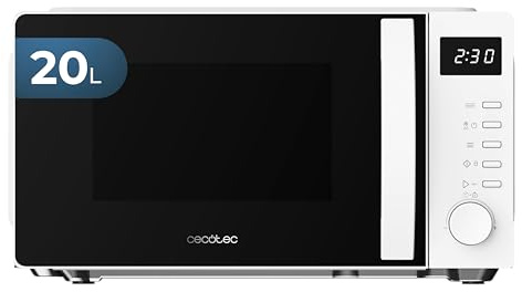 Cecotec Microonde Digitale ProClean 5005 White. 700 W, 20 L, Tecnologia 3DWave, 5 Livelli Potenza, Timer 30 min, Scongelamento, Display con Orologio, Riscaldamento Rapido