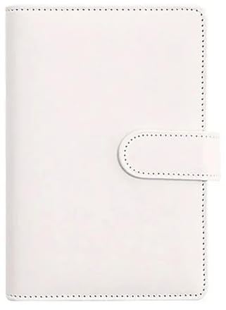 DVMSIEF Anteckningsbok med lösa blad A5/A6 budgetbindare för bärbar dator skydd PU löst blad handbok 6 hål dagbok agenda papper (Blue-01, A6)