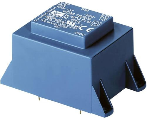 Block VCM 50/2/9 Transformator für Leiterplatten 1 x 230 V 2 x 9 V/AC 50 VA 2,77 A