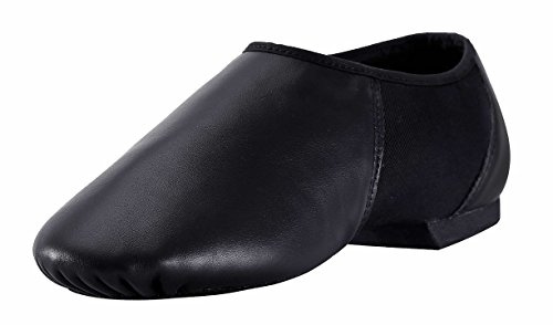 ARCLIBER Women's Leather Jazz Shoe Slip-on Black 4.5 M US