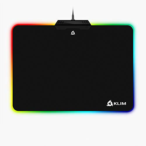 KLIM RGB Alfombrilla de Ratón Chroma – Material de Alta Precisión – Efectos de Luces - Múltiples Modos - Gaming - para Jugadores [Nueva Versión]