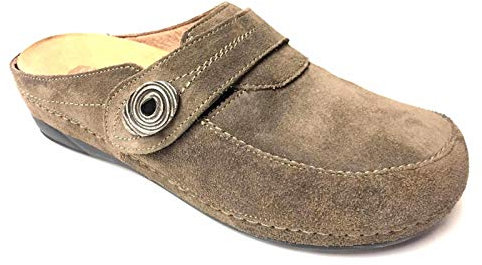 PLANTAS P30405 Chaussures pantoufles pour femme Taupe Original AI