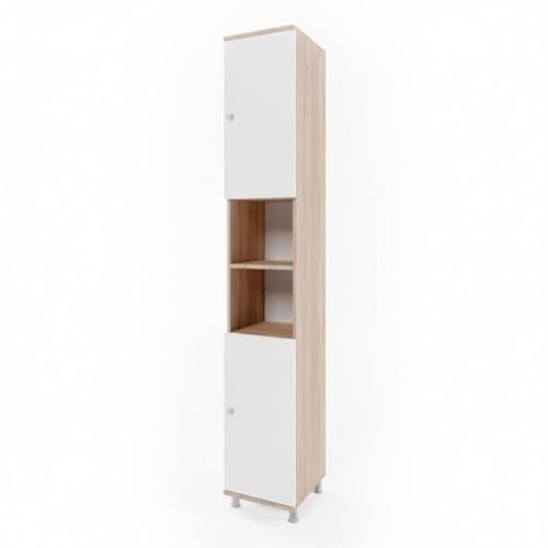 Vicco Mobile bagno alto Fynn, Sonoma, 30 x 190 cm, per la conservazione di articoli da bagno e asciugamani