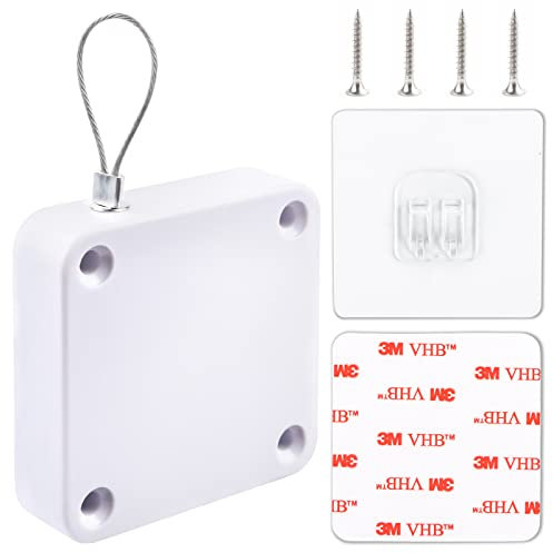 Ferme-porte automatique | Capteur automatique sans trou | Pas de perçage | Force de traction 1000 g | Ferme-porte de voiture avec cordon en acier pour chambre à coucher, tempête/maison