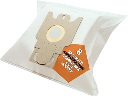 8 Sacchetti Aspirapolvere Hoover Compatibili - Sacchetti per Hoover in TNT con Filtrazione Avanzata - Modello HV16 TNT