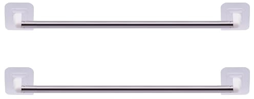 YYST Type C 16 - 39 Self Adhesive No Drilling French Door Curtain Rod Petite cafe Cupboard Bar Sash Rod for Closet, Wardrobe, Bookshelf, Small Window (2)