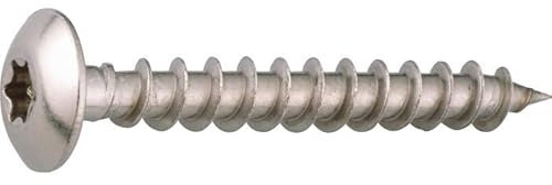 Vis penture - Viswood - Tête cylindrique bombée - TX - Inox A2-6 x 50 mm - Boîte de 50