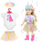 Kleidung Outfits für Baby Puppen, Puppenkleidung 36-45cm, Puppen Kleidung, Puppenkleidung mit Kleider, Kleiderbügel, Regenbogen Puppenkleidungsset Geschenk für Kinder, Mädchen Jungen