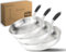 DIVORY Edelstahlpfanne Set 20, 24, 28 cm PURA Induktion I unbeschichtete Pfannen, Pfanne Edelstahl für alle Herdarten I Induktionspfanne ohne Beschichtung, stainless steel frying pan (unbeschichtet)