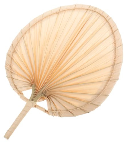 VALICLUD 1pièces Éventail De Palmier Tissé Main Éventail Vintage Chinois Pour Fête Et Mariage Accessoire Pratique Et Décoratif
