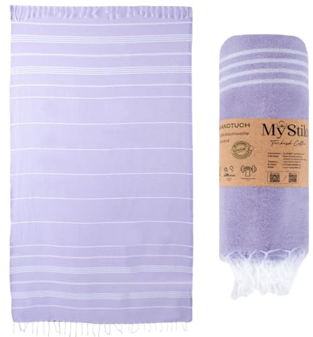 MyStilo Telo da sauna XXL per hammam, asciugamano grande e morbido, 100 x 200 cm, ad asciugatura rapida, asciugamano da spiaggia di alta qualità, per uomini, donne, yoga e fitness (viola)