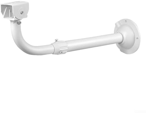 Hasaller Soporte de montaje para cámara de seguridad CCTV para exteriores, aleación de aluminio, telescópico, ajustable, montaje en techo de pared de 16 a 23.6 pulgadas con inclinación de 180 grados y