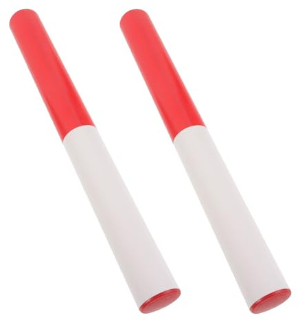 NIYANGLE Bastones para Atletismo 2 Piezas Abs 30 Cm Ligeros para Testigos de Pista de Competición y Carreras al Aire Libre Escolares
