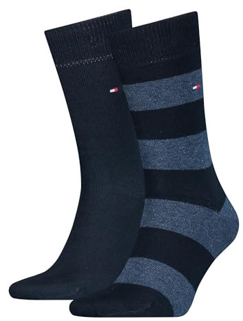 Tommy Hilfiger Strumpor (2-pack) för Män, Blå (Dark Navy 322), 43-46 EU