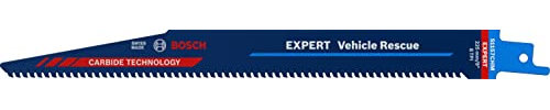 Bosch Professional 1x Hoja de sierra sable Expert `Vehicle Rescue` S 1157 CHM (para Vidrio, Acero resistente, Longitud 225 mm, accesorios Sierra sable)