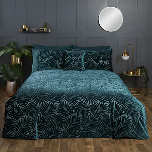 Rapport Home Paloma Velvet Duvet Set (Kingsize, Emerald)