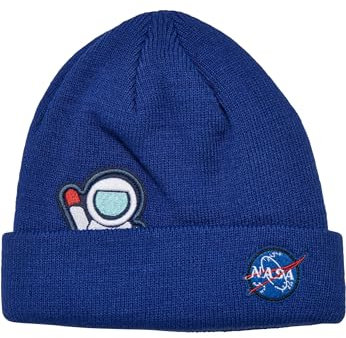 Mister Tee Unisex NASA Embroidery Beanie Kids royal, L/XL