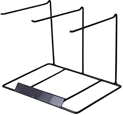 F Fityle Organizzatore di Gioielli da banco, Supporto per scaffali in Ferro Moderno da appoggio, espositore da Appendere per Bracciale, Occhiali con Ciondolo, 3 Righe Bianche