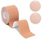 YOLMFOEV Klebe BH Push Up,Brust Tape Push Up 5 cm x 5 m Klebe BH große Brust Boobietape mit 2 Übergröße Wiederverwendbare Silikon Brüste Nippelpads Boob Tape (Farbe)