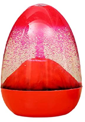 Clessidra, timer a forma di uovo vulcanico liquido, clessidra con base, olio di decompressione olio da scrivania, giocattolo da scrivania, innovativo clessidra artigianale in vetro ornamenti clessidra