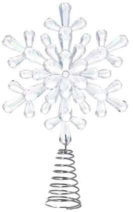 Gisela Graham Mini-Weihnachtsbaumspitze aus Acryl, Schneeflocke