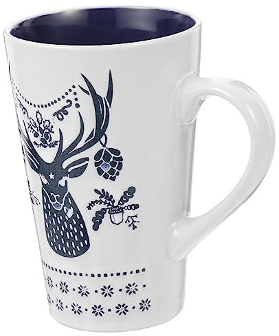 PRETYZOOM Tasse Keramik Weihnachtsbecher 320ml Weihnachtskaffeetassen Cartoon Frühstücksdesign