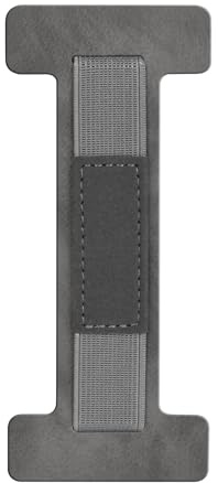 Correa de mano autoadhesiva tipo , adecuada para Kindle, iPad, Kobo, BOOX y otros dispositivos, correa de mano simple de material de poliuretano con diseño de textura sedosa (gris)