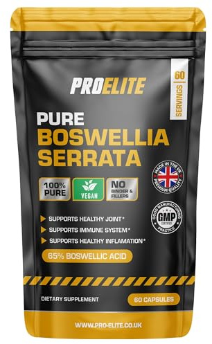 Boswellia Serrata Extract 10,000mg 60 Capsules (2 Months Supply) – 65% Boswellic Acid (500mg per Capsule) | Joint Care Supplements | Indian Frankincense Resin by PROELITE
