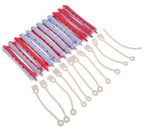 NIYANGLE Bigoudis de Permanente pour Coiffure en Plastique 12pcs, Design Polyvalent Antidérapant, pour Coiffure à Domicile et Salon Professionnel