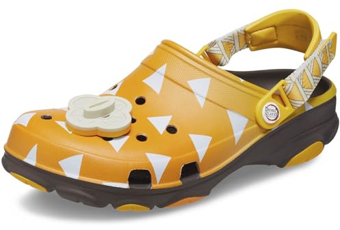 Crocs Unisex-Adult Classic Demon Slayer All Terrain Adjustable Clogs, Zenitsu, 10 UK Men / 12 UK Women