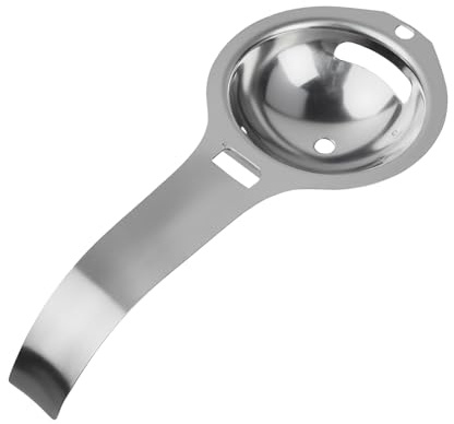 Separatore per Tuorlo D'uovo in Acciaio Inox - Filtro Professionale per Uova, Strumento da Cucina per Separare Albume e Tuorlo, Design Pratico e Resistente, Lavabile in Lavastoviglie, Argento