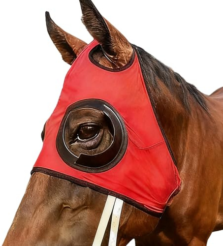 Copertura per occhi di mosca per, in rete traspirante, lampeggianti per, per allenamenti stabili e per gare, velocità, eventi e sport equini