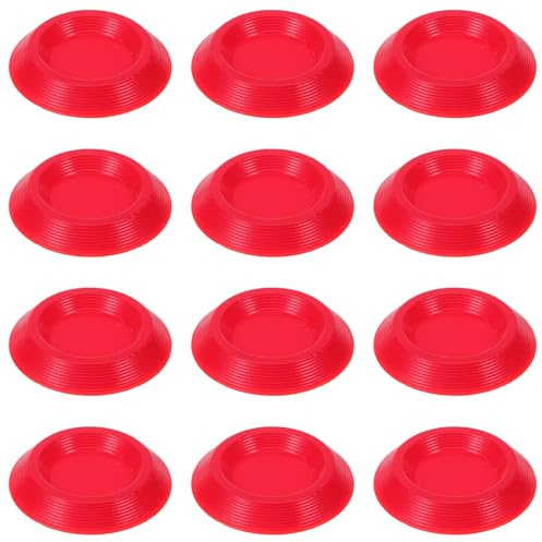 Mobestech 12 Comederos para Cucarachas Dubia Pequeños Rojos, Platos de Alimentación para Insectos y Reptiles, Cuencos Duraderos para Terrarios y Cuidado de Mascotas Pequeñas