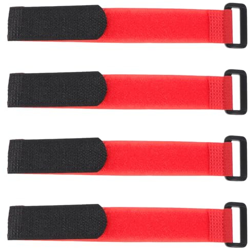 UTHCLO Collari per Pollame Antirumore in Nylon Rosso, Set da 4 Pezzi Design Regolabile ad Anello, Accessori per Fornitura di Pollame per Allevamenti e Animali da Fattoria