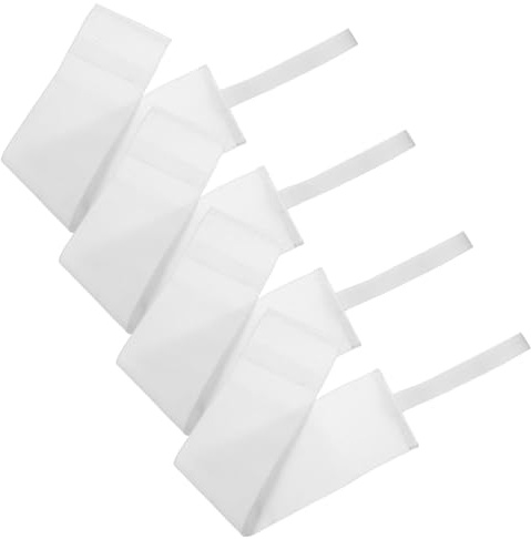 RORPOIR Fascia da Capitano Calcio in Nailon Elastico Regolabile, 4 Pezzi Fasce Bianche per Football e Basketball, Braccialetti Captain Notice Band per Squadre e Giocatori, Soccer Armbands