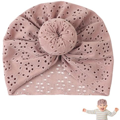 Nevalerra Spädbarnsturban | Söt hijab med jacquardbearbetning | Infant Head Wraps Sommartillbehör för nyfödda småbarn Bebisar Flickor Pojkar Barn