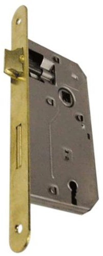 Serratura da Infilare Bordo Tondo Ottonato Patent Misura 50 mm Interasse 70 mm