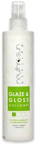 Glaze & Gloss 250ml Neuthrosun spray Per Capelli Ricci Arricciante Modellante Anti crespo