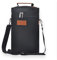 Insulated Wine Cooler Bag with Adjustable Shoulder Strap, Doublt Bottle Padded Wine Tote Carrier for Picnic, Beach, Camping, Wine Lover Gift, Black, 2 Bottles
