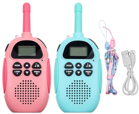 CENPEK Walkie Talkie per Bambini, Walky Talky 3 Miglia di Lunga Distanza Radio Bidirezionale con Torcia E Giochi E Idea per Feste