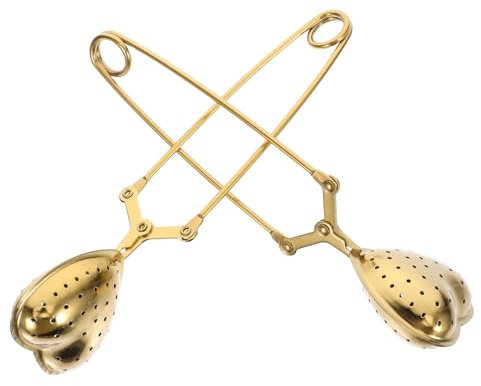 PRETYZOOM Infuseur À Thé En Acier Inoxydable 2 Pièces Passoire Réutilisable En Forme De Cœur Avec Poignée Filtre À Thé Pour Feuilles En Vrac Pour Maison Et Bureau